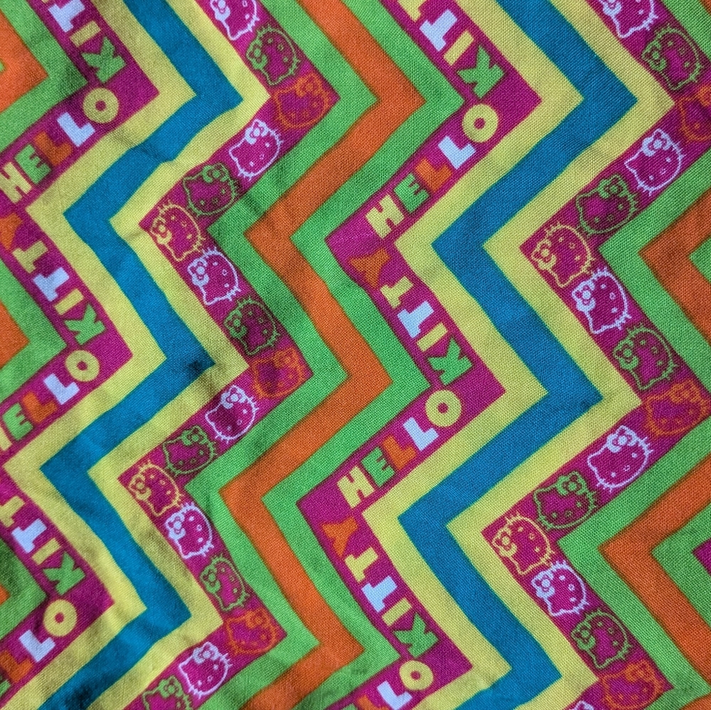 Colorful Chevron Patterned Hello Kitty Dress Small - Picture 5 of 5